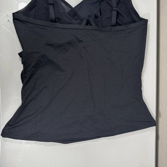 NEW $115 Sea Level [ 16 DD/E Cup ]‎ Twist front Tankini Top in Black - Picture 9 of 12